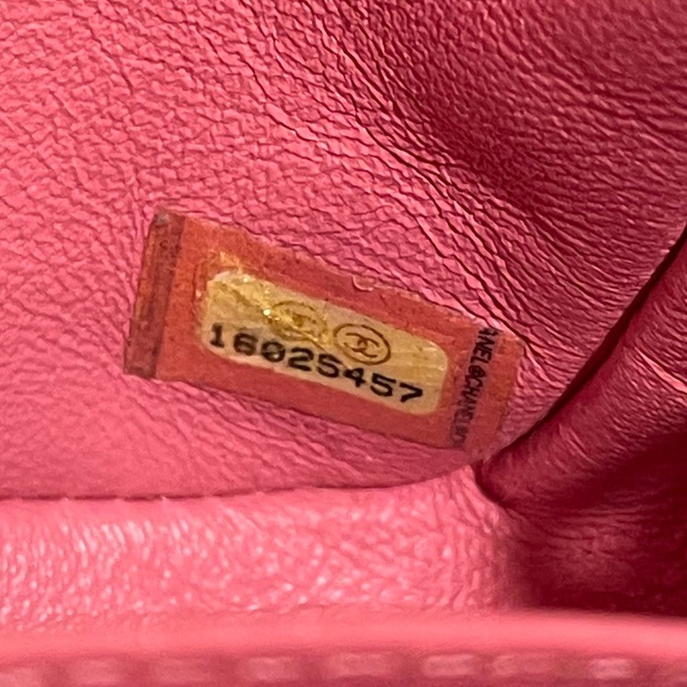 Chanel Mini Classic Flap Pink Coral Orange Lambskin Rectangular Crossbody Silver - Picture 7 of 15